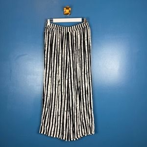 Vintage Black and White Striped Wide Leg Pants